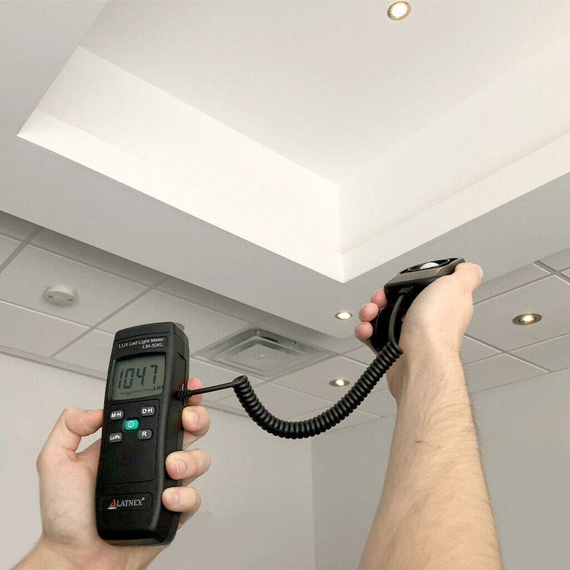 LATNEX Light Meter LM-50KL Measures Lux/Fc - LED/Fluorescent, Industrial, Household, and Photography - Calibration Certificate Included - Image 5